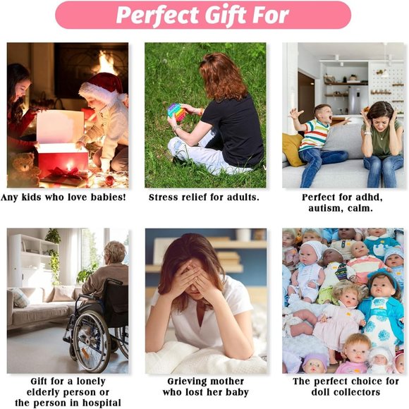 7 Inch Small Realistic Stress Relief Miniature Full Body Silicone Baby Dolls - Picture 5 of 5